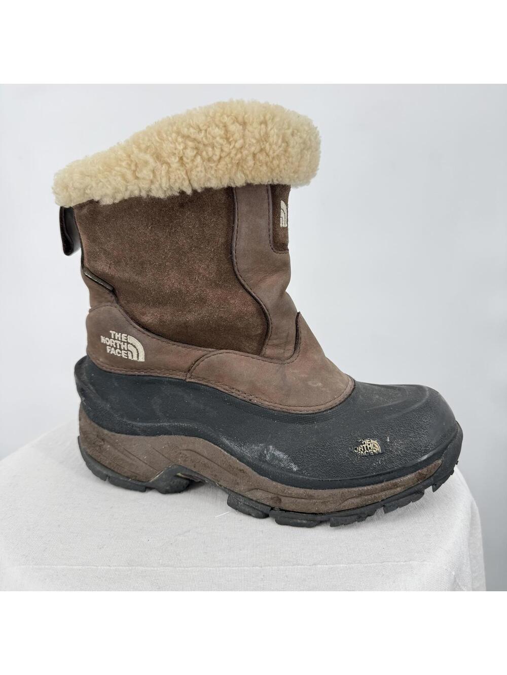 Women's The North Face Brown Greenland Zip II Waterproof Winter Boots  6